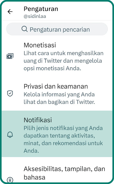 Buka notifikasi