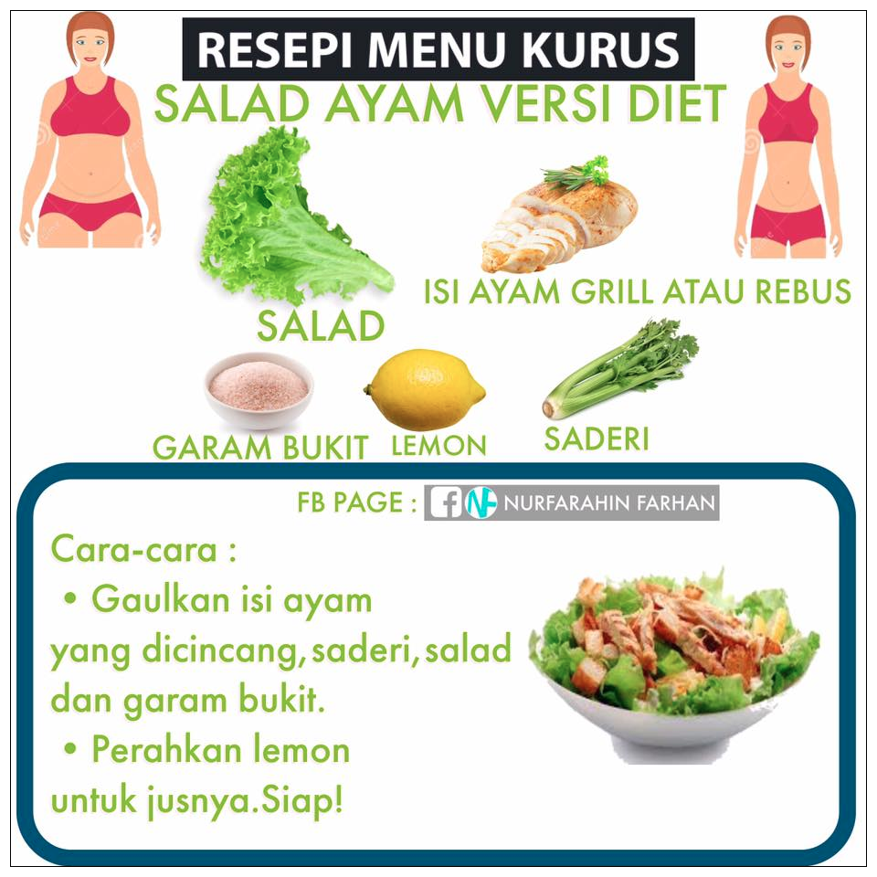 7 Resepi Menu Untuk Kurus Tanpa Perlu Berlapar