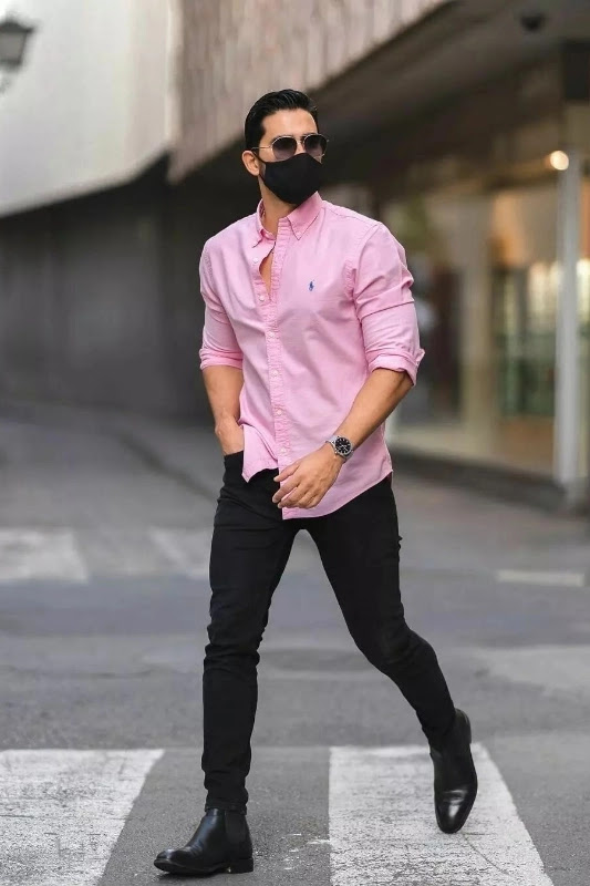 Buy Regular Fit Men Trousers Navy Blue and Pink Combo of 2 Polyester Blend  for Best Price Reviews Free Shipping