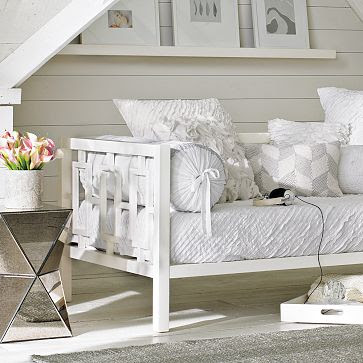 West Elm carries both this beautiful daybed and the canopy bed below ...