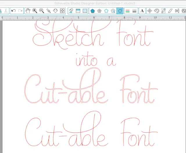 Silhouette Studio, Silhouette Curio, sketch fonts, cuttable fonts, fonts