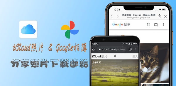 iCloud 照片、Google 相簿產生分享連結