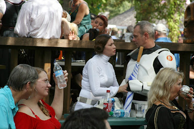 Princess Leia and Storm Trooper in the Sea Devil Tavern