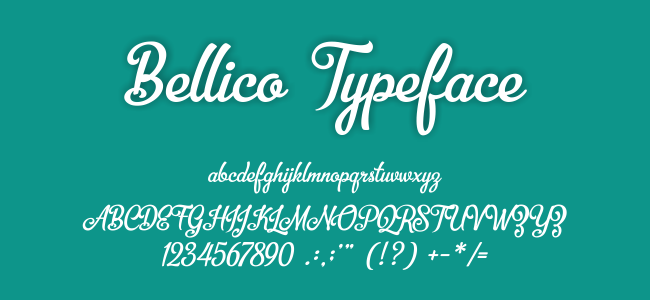 Kumpulan Font Undangan - Bellico Typeface