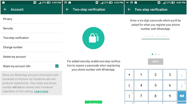 Cara Mengaktifkan Whatsapp Verifikasi Dua Langkah