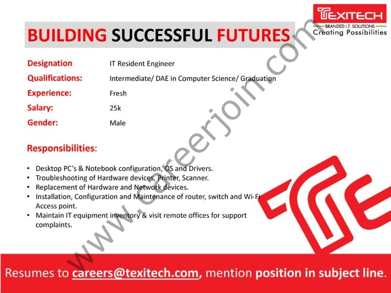 careers@texiech.com - Texitech Jobs 2021 in Pakistan