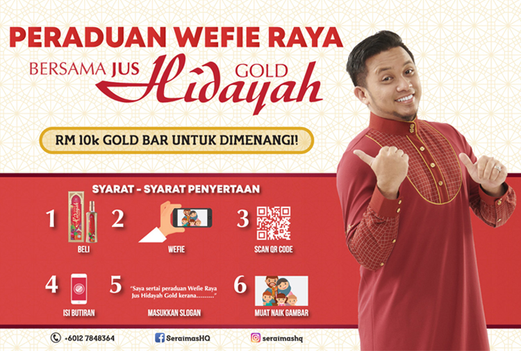 Sertai Peraduan Wefie Raya Jus Hidayah Gold Dan Berpeluang Menangi RM10,000