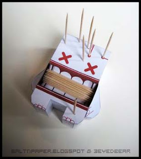 Voodoo Papercraft Toothpick Holder