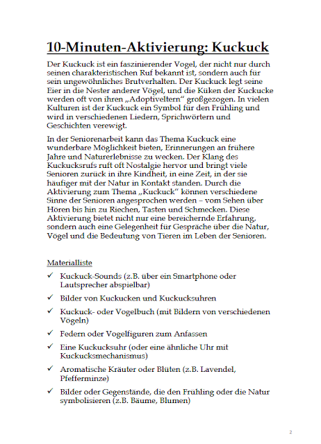 10 Minuten Aktivierung: Kuckuck