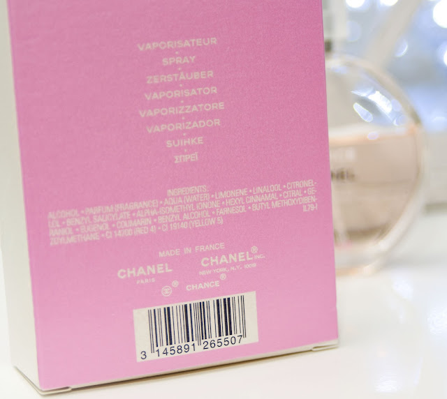 skład perfum Chanel Chance zdjęcie oryginał