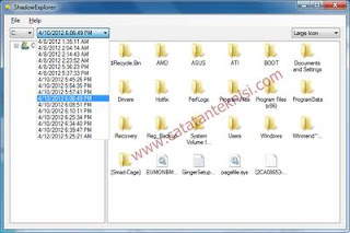 restore previous version file menggunakan shadowexplorer