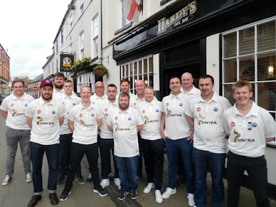 Brigg Town Cricket Club players prior to the start of the 2018 season in which they won the Lincolnshire League division four championship - see Nigel Fisher's Brigg Blog, January 2019