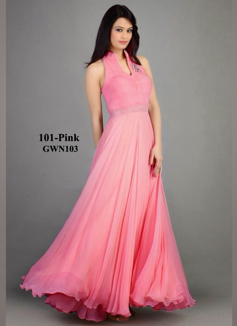 Buy Designer Simple And Beautiful Georgette Gown Helix 