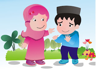 Mewarnai Gambar Anak Muslim  Mewarnai Gambar