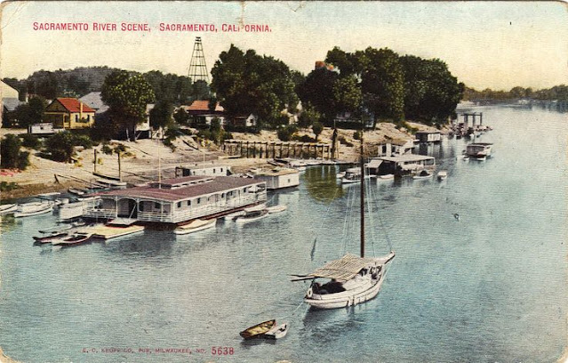 Vintage Sacramento River postcard