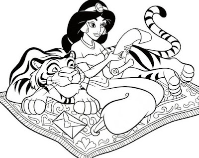 Desenhos para colorir da Jasmine – Imagens para Imprimir