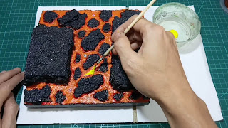 Making and Painting Lava Terrain for your Tabletop Games or Diorama