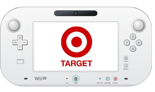 Target logo on Wii U GamePad touchscreen