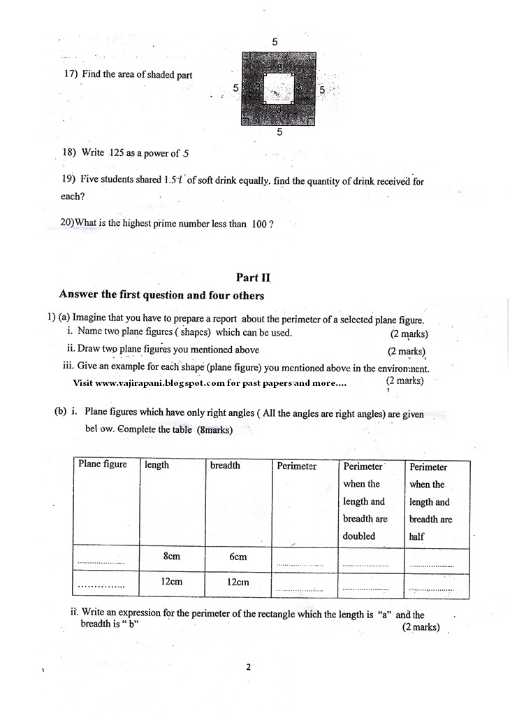 grade 2 term test papers in sinhala