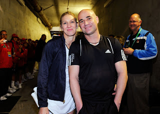 Andre Agassi with Wife