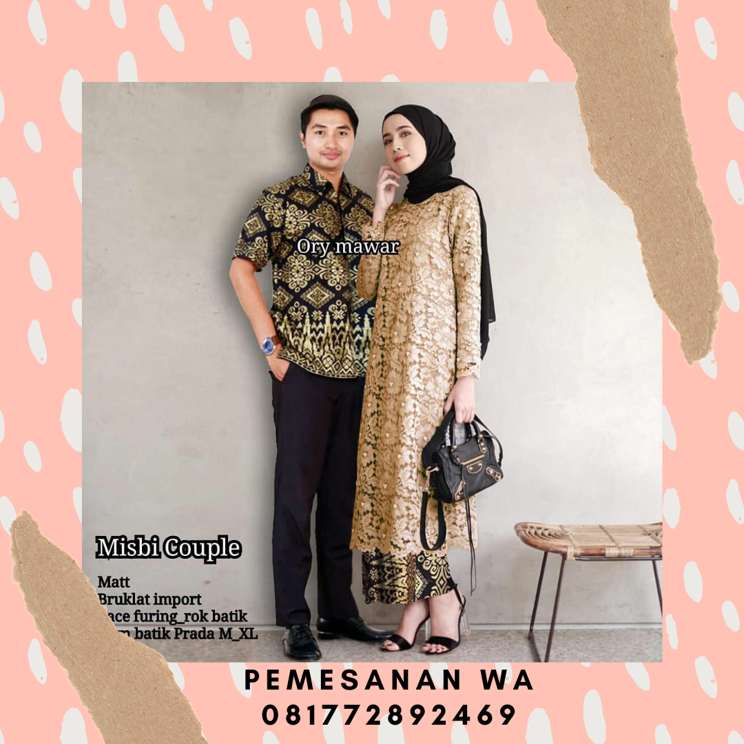  Model  Baju Kebaya Batik  Couple Tunik  Sarimbit Kombinasi 