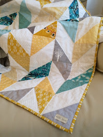 Herringbone baby quilt