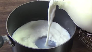 Milk pouring
