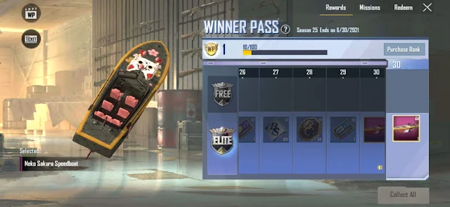 PUBGM Lite Season 25 Winner Pass released check 1 to 30 WP rewards