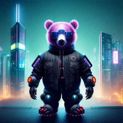 Cute Cyberpunk Bear (6)