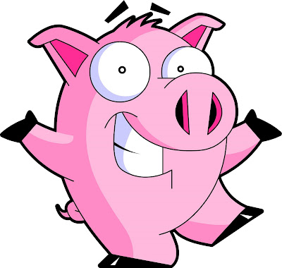 cartoon pig computer pig logo cartoon pig