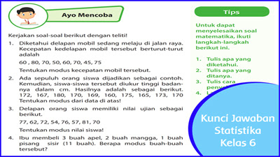 Kunci Jawaban Statistika Modus Median Mean Sanjayaops