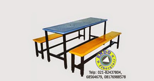 Jual meja kursi restoran murah dari bahan fiberglass 