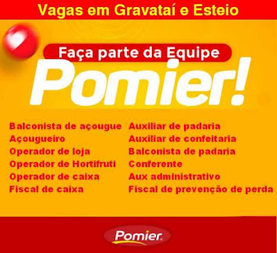 Super Pomier abre vagas em diversos setores em Gravataí e Esteio