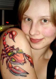 Tribal Scorpion Tattoo Girl