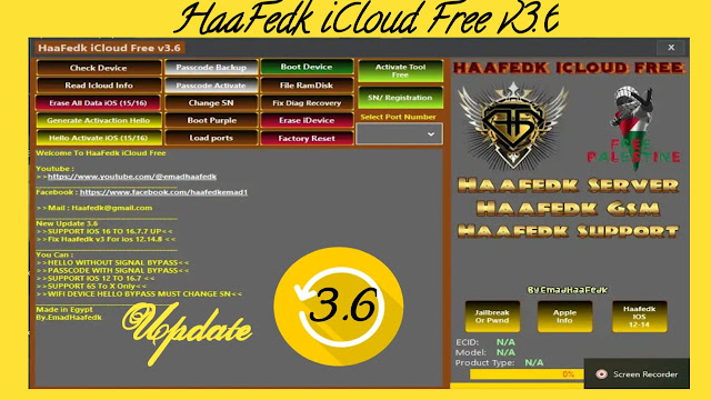 HaaFedk iCloud Free v3.6 Update Version 2024