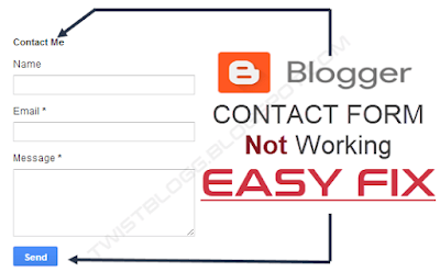 fix blogger contact form not working