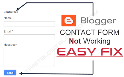 Fix Blogger Contact Form (Send Button) Not Working