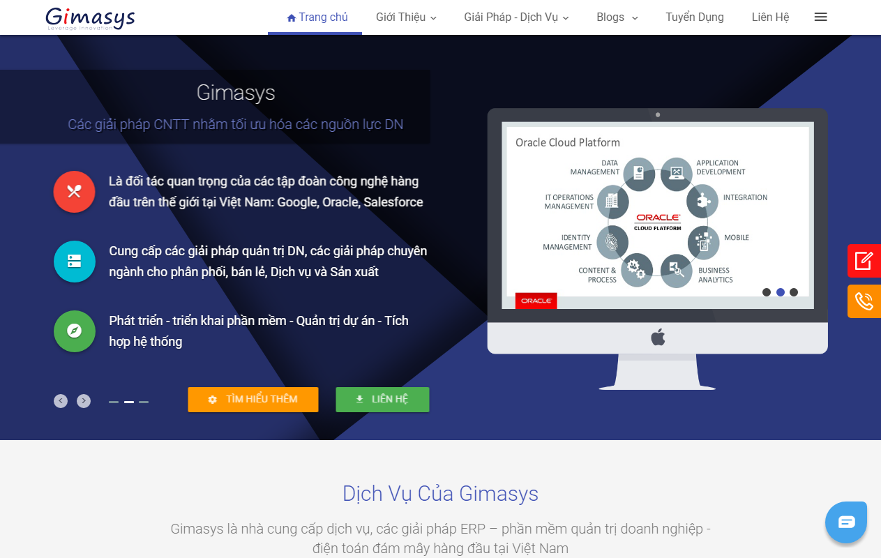 Gimasys Business Services Landing Page Blogger Template