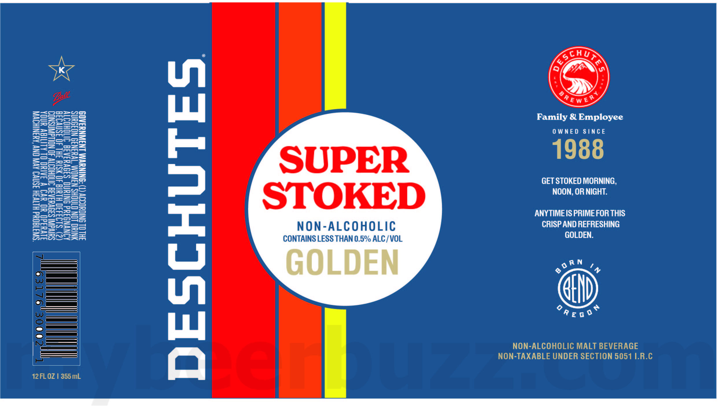 Deschutes Adding Super Stoked Non-Alcoholic Golden Ale