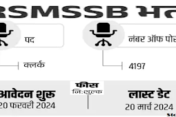 राजस्थान में क्लर्क सहित 4197 पदों पर भर्ती 2024,12वीं पास को मौका (Recruitment for 4197 posts including clerk in Rajasthan 2024, opportunity for 12th pass)
