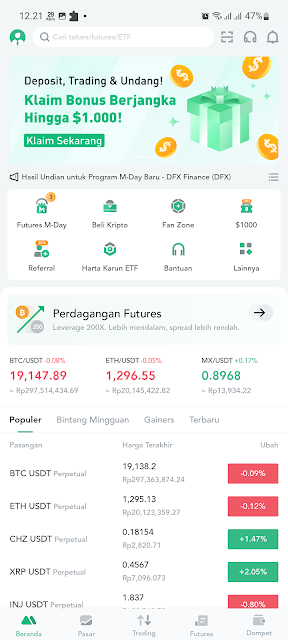 Kode Referral MEXC Global (BTC, ETH Gamefi)