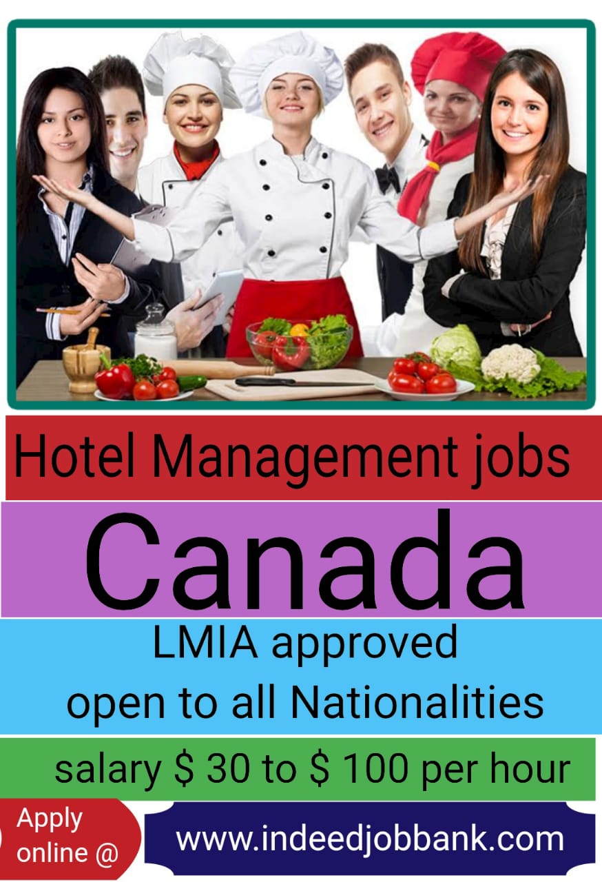 Latest Hotel Management Jobs in Canada for Foreigners