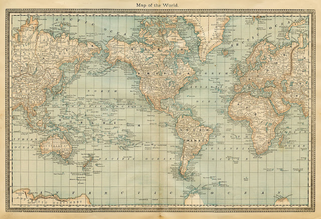 merikartta tapetti Valokuvatapetti world map