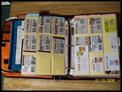 Open Binder of coupons