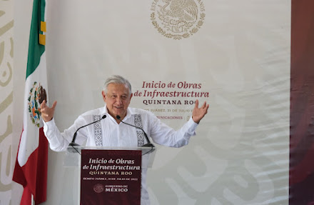 Presidente López Obrador reitera desde Cancún que mantiene su política de “abrazos no balazos”