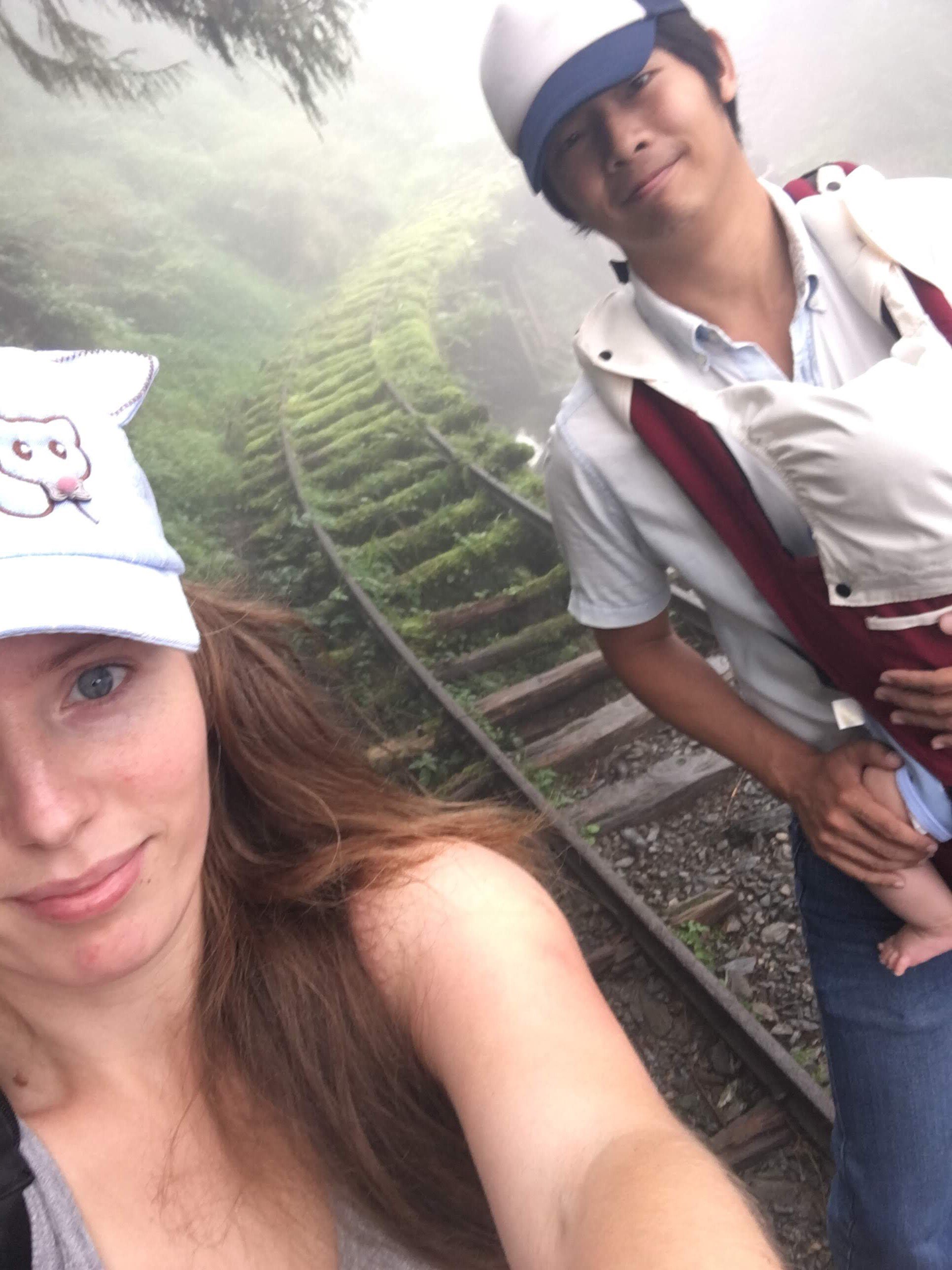 amwf couple, polish-taiwanese couple, Jianqing Historic Trail, Forest Railway, Taipingshan, yilan, taiwan