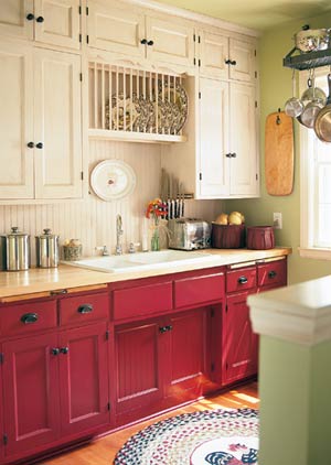 your kitchen cabinetry red