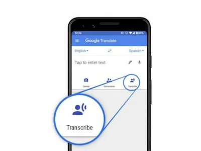 ميزة النسخ الصوتي الفوري في تطبيق الترجمة Google Translate