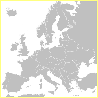 Situación de Luxemburgo en Europa