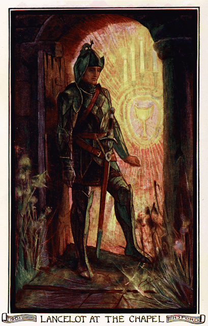 Lancelot en la capilla, ilustración